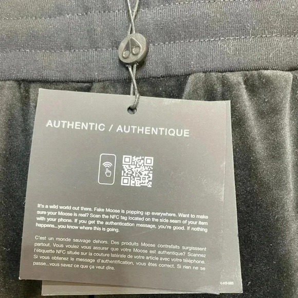 Moose Knuckles x Jennifer Meyer Black Velour Track Pant size S - Picture 4 of 10